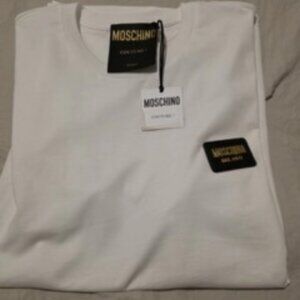 NEW Authentic Moschino t shirt men xxl White
